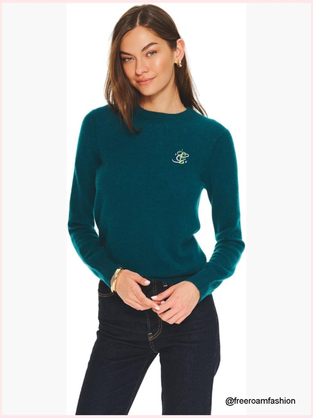 Limited Edition Cashmere Crewneck Sweater, Wicked Collection, Pullover